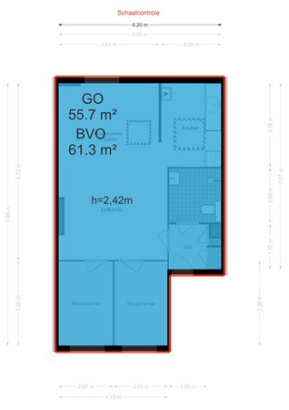 Plattegrond - Kostverlorenstraat 18-4, 1052 GX Amsterdam - Kostverlorenstraat 18-4 - Amsterdam - NEN plattegrond - 2D.jpg